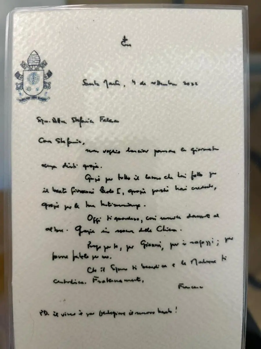 La lettera di papa Francesco a Stefania Falasca