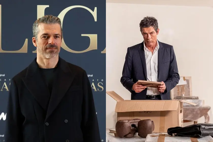 A sinistra Luca Agentero nella serie Avvocato Ligas, a destra Alessandro Gassmann nei panni dell\\'avvocato Guerrieri, montaggio da foto ANSA