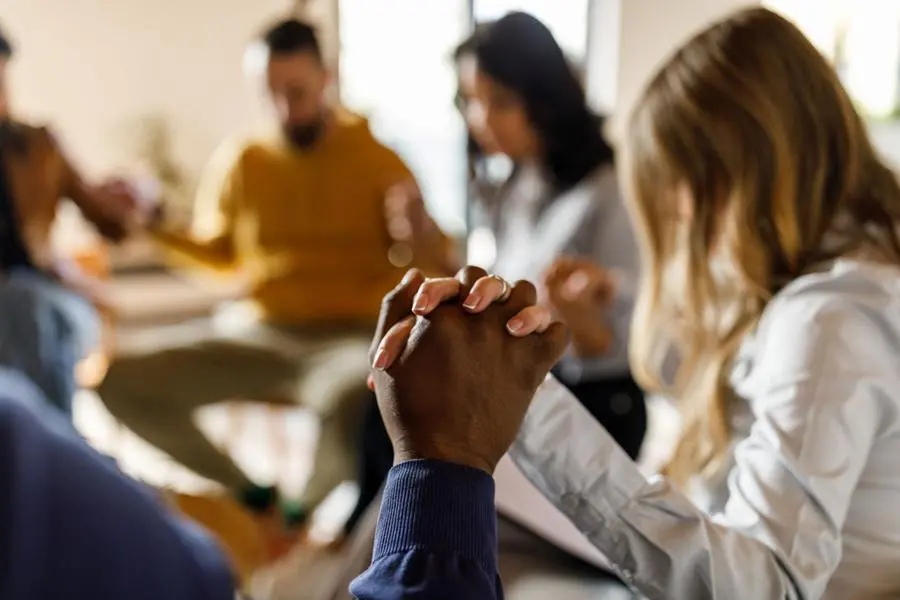 Young people at prayer