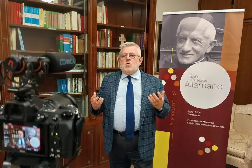 Alberto Chiara during the presentation of the book