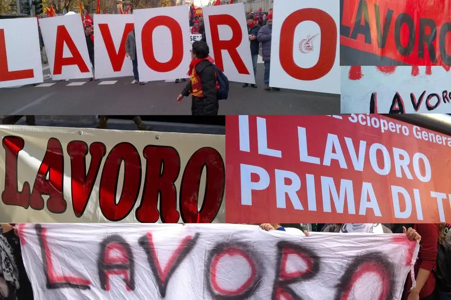 Una manifestazione contro la disoccupazione , ANSA