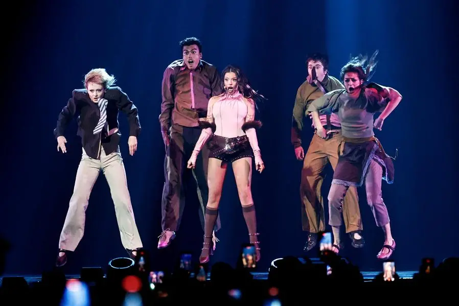 Dara sul palco durante la sua esibizione nella finale. , REUTERS