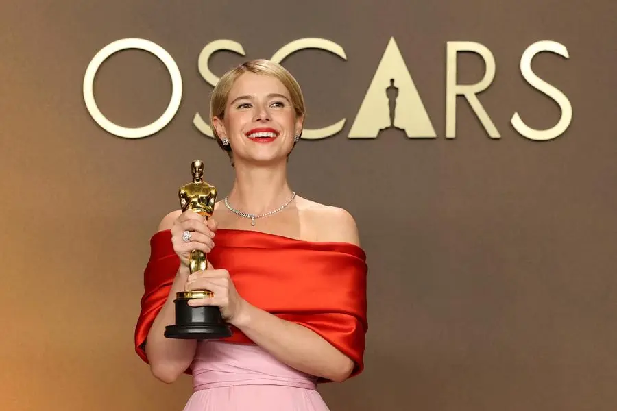 Jessie Buckley, vincitrice della statuetta come miglior attrice protagonista. REUTERS/Mario Anzuoni , REUTERS