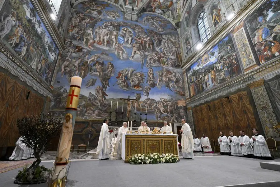 La Messa di papa Leone celebrata nella Cappella Sistina l'11 gennaio scorso