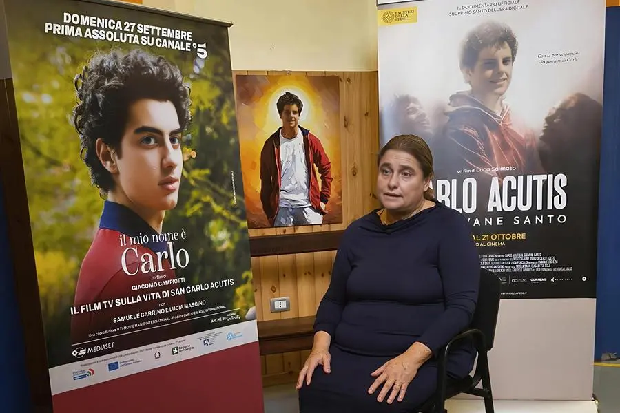Antonia Salzano Acutis durante la presentazione delle due opere dedicate al figlio Carlo, morto il 12 ottobre 2006 e canonizzato il 7 settembre 2025