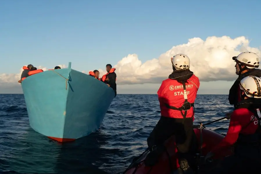 Un momento del salvataggio durante la 46esima missione della Life Support di Emergency. , Niccolo\\u0300 Palla _ EMERGENCY ONG ETS