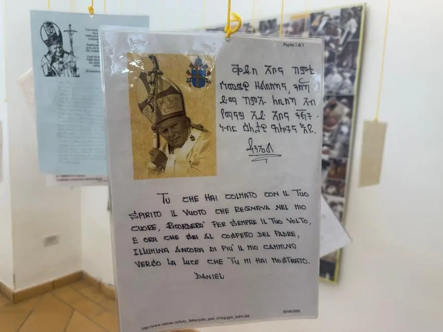 One of the numerous letters written to John Paul II and kept in the \ room"divine love\".