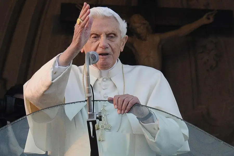 Benedict XVI in Castel Gandolfo on 28 February 2013 after renouncing the papacy