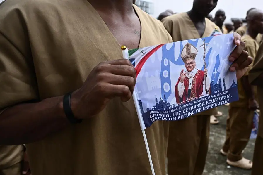 Prisoners of Bata Prison await arrive Pope Leo XIV, Bata, Equatorial Guinea, 22 April 2026. Pope Leo XIV is on postolic journey to Equatorial Guinea. ANSA/LUCA ZENNARO