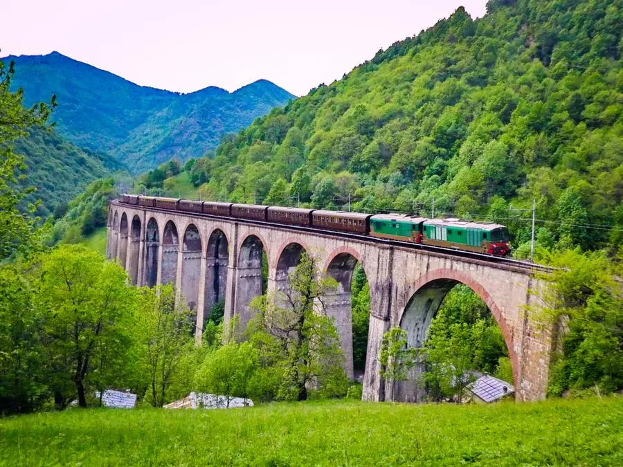 Il viadotto Rivoira nei pressi di Vernante.