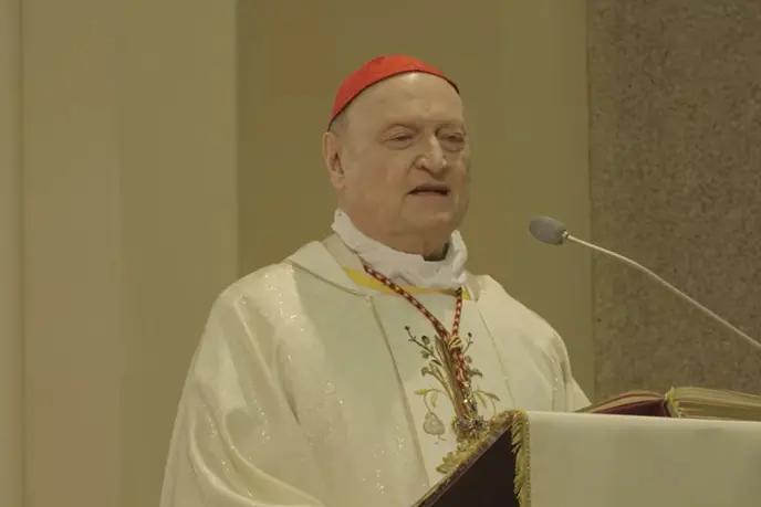 Il cardinale e biblista Gianfranco Ravasi durante l\\'omelia per la Festa dei Fiori nel Seminario di Venegono