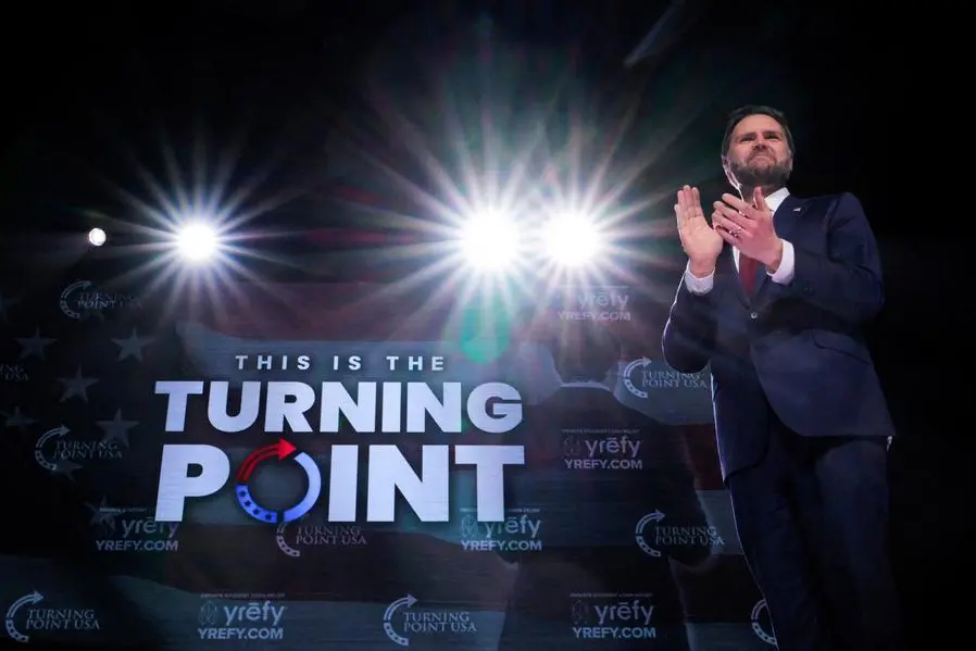 U.S. Vice President JD Vance attends a Turning Point USA event at Akins Ford Arena at the Classic Center, April 14, 2026, in Athens, Georgia. Chip Somodevilla/Pool via REUTERS TPX IMAGES OF THE DAY