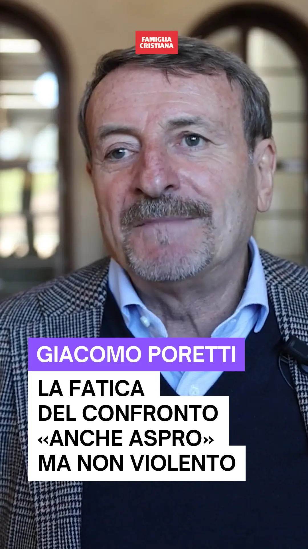 Giacomo Poretti: il confronto «anche aspro» ma non violento