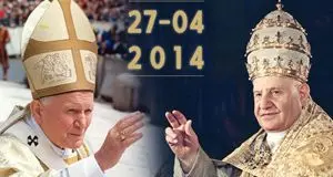 I due Papi santi in mondovisione