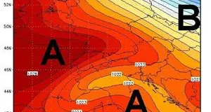 Il tempo fino a lunedì