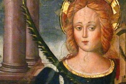 Saint Barbara, the martyr of fire “seized” by her father