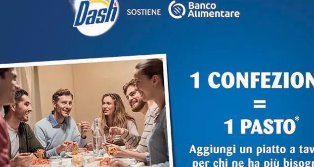 Dash e Banco alimentare: con un fustino aggiungi un posto a tavola