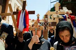 La Via Crucis dei fedeli ortodossi il Venerdì Santo 2023 a Gerusalemme