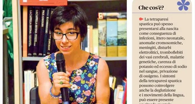 Maria Stella Falco: «Ho la tetraparesi spastica, ma con la scrittura rinasco»