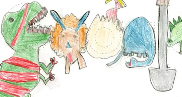 Il doodle di una bambina di sette anni