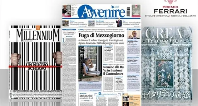 Titoli e copertine dell'anno: premiati Avvenire, Millennium e Crea Traveller