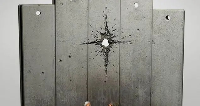 \"La cicatrice di Betlemme\", il presepe di Banksy contro la guerra