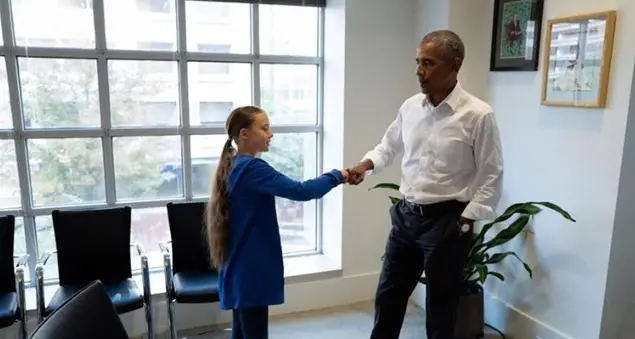 Greta a Obama: \"Nessuno è troppo piccolo per cambiare il mondo\"