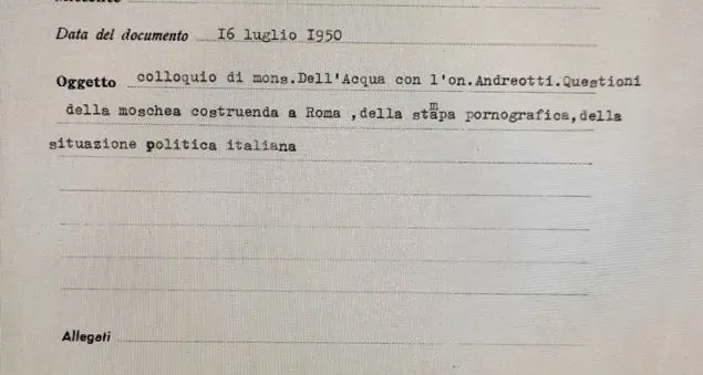 Quando il Vaticano disse ad Andreotti: la moschea a Roma non si fa
