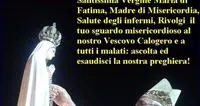 Una intercessione a Maria per il vescovo Calogero