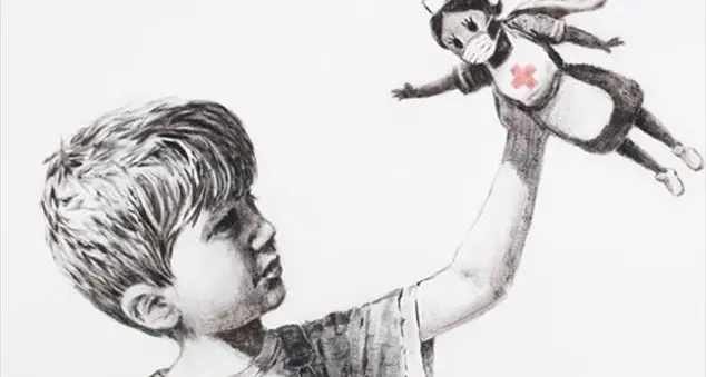 L'omaggio di Banksy agli infermieri e ai medici
