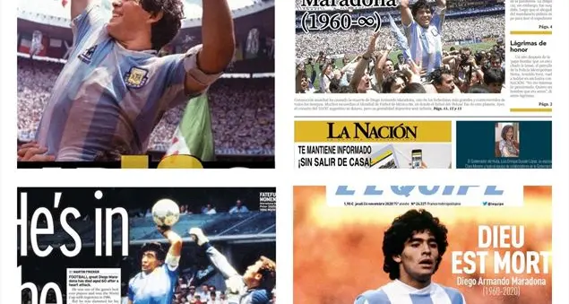 Il mondo in lutto per Maradona