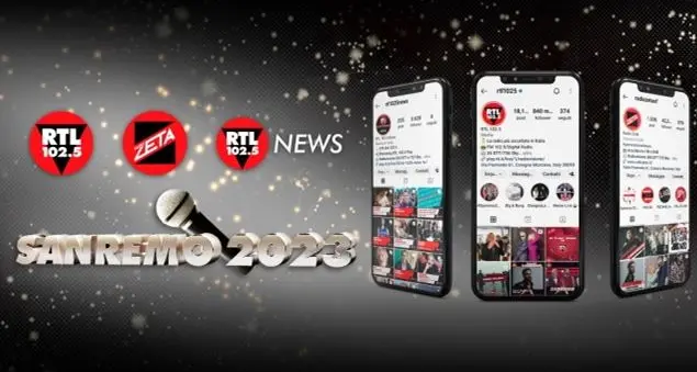 RTL 102.5 a Sanremo: boom di ascolti sui social