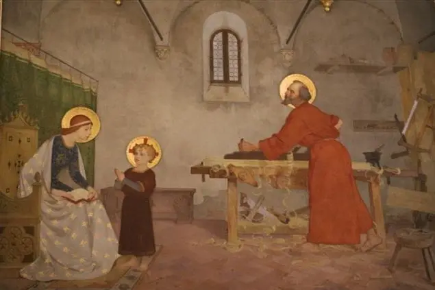 Modesto Faustini, Bottega di san Giuseppe falegname