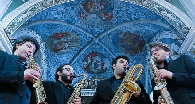 Quattro sassofonisti suonano Haendel e Gershwin tra gli affreschi della chiesa di Lallio