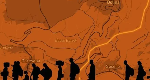 \"Contro ogni muro, per la libertà di movimento\"