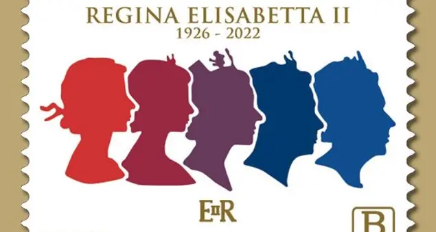Un francobollo celebra la regina Elisabetta