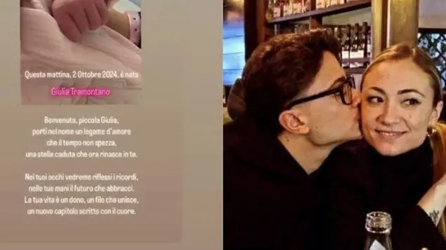 È nata la nipotina di Giulia Tramontano e si chiamerà come lei. La sorella Chiara: \"Porti nel nome un legame d'amore\"