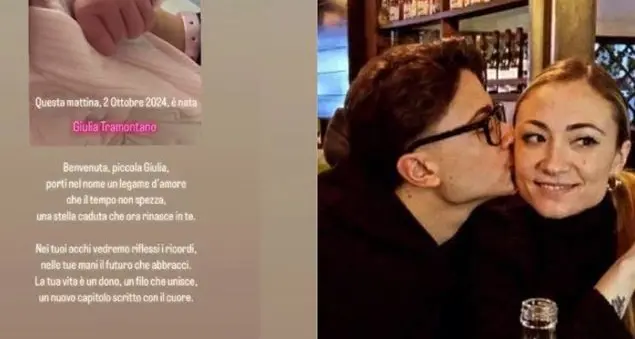 È nata la nipotina di Giulia Tramontano e si chiamerà come lei. La sorella Chiara: \"Porti nel nome un legame d'amore\"