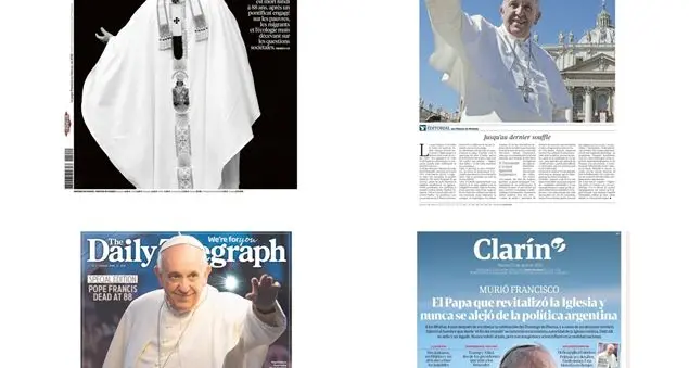 La morte di Francesco sulla stampa mondiale