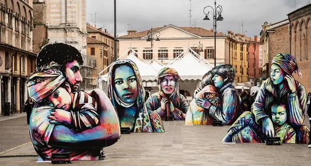 \"Not a target\", l'arte di strada racconta l'umanità che resiste in guerra