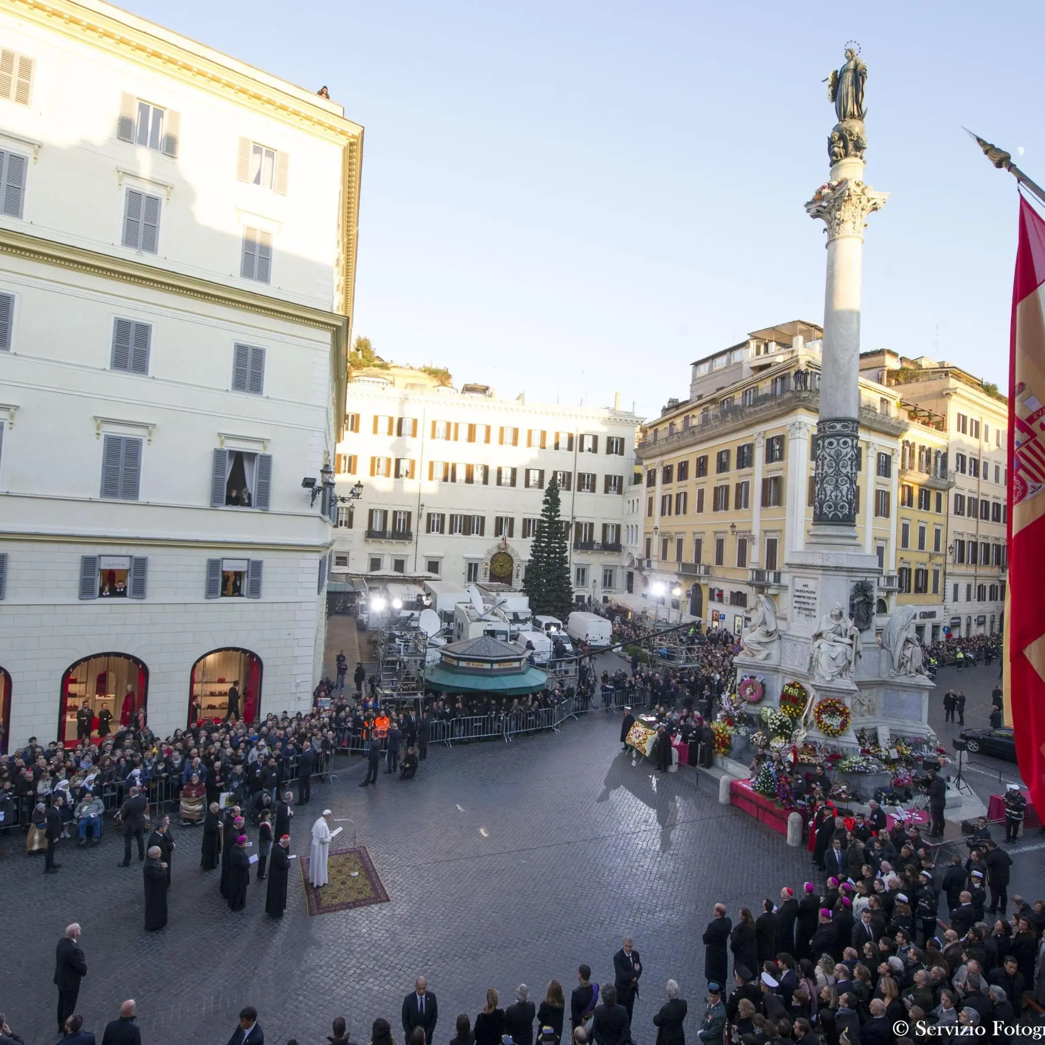 Diretta streaming, dalle ore 16 la preghiera del Papa all'Immacolata in piazza di Spagna a Roma