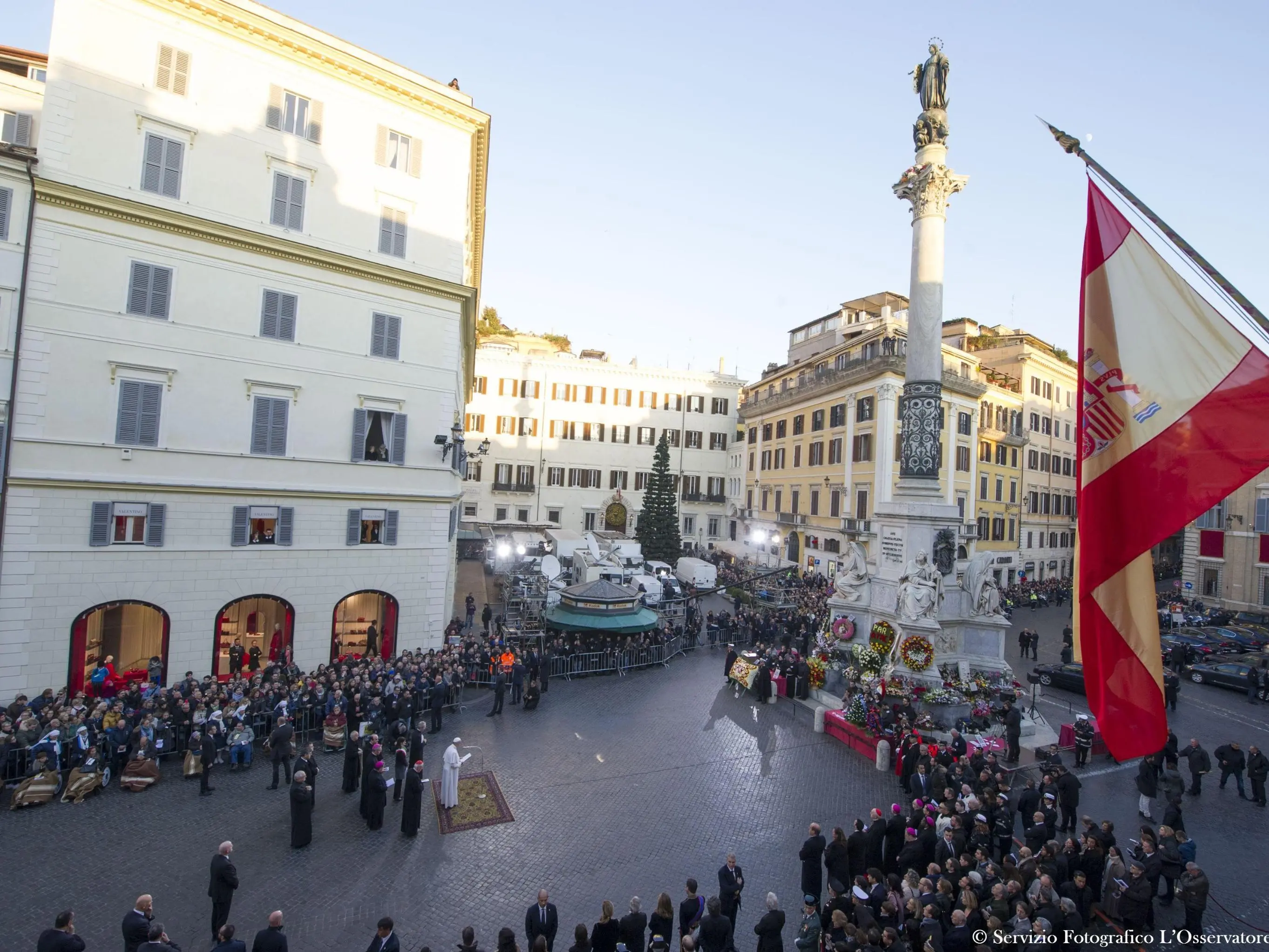 Diretta streaming, dalle ore 16 la preghiera del Papa all'Immacolata in piazza di Spagna a Roma