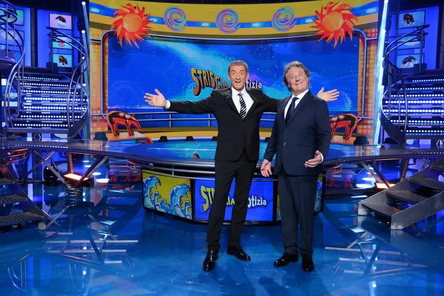 Ezio greggio ed Enzo Iacchetti tornano alla conduzione di Striscia la Notizia. Alberto Scarpinato/Fotostore , Fotostore
