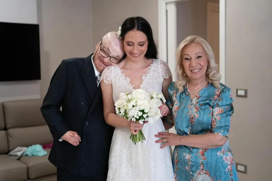 Pasquale Padovano con la figlia Anna il giorno del matrimonio