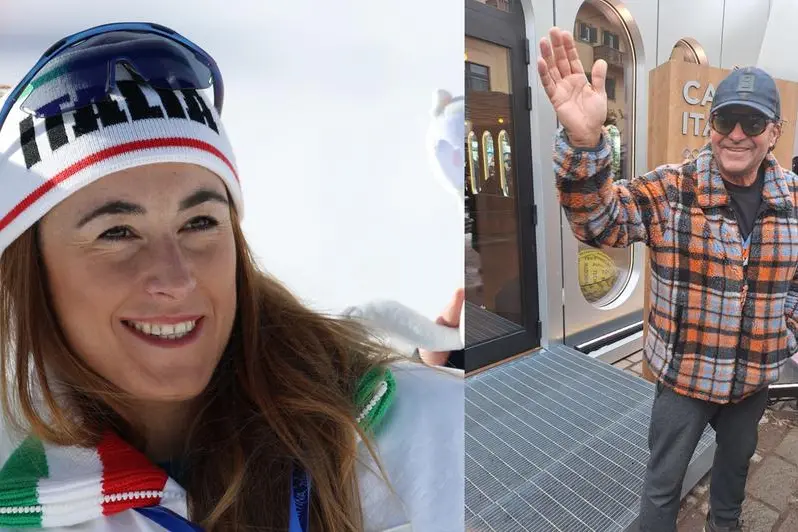 Sofia Goggia e Alberto Tomba