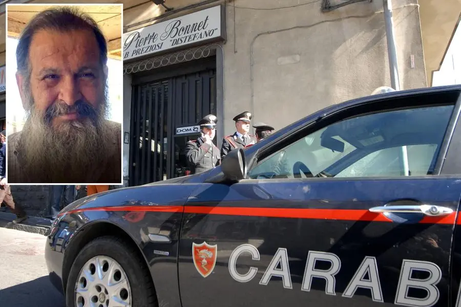 Il luogo dove è avvenuta la tentata rapina al gioielliere, Guido Gianni (nella foto in alto a sinistra),