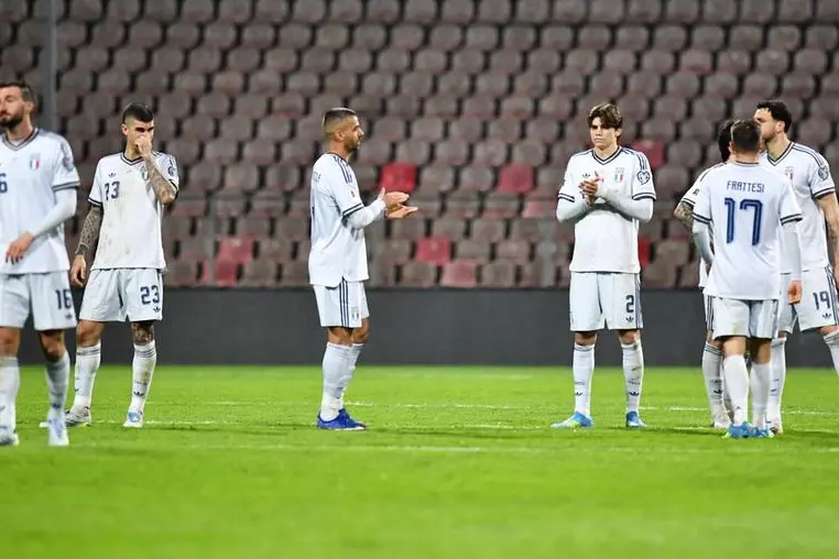 La sconfitta dell\\'Italia contro la Bosnia che ha negato il Mondiale agli azzurri. , EPA