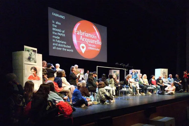 Gli artisti di FabrianoInAcquarello 2025.