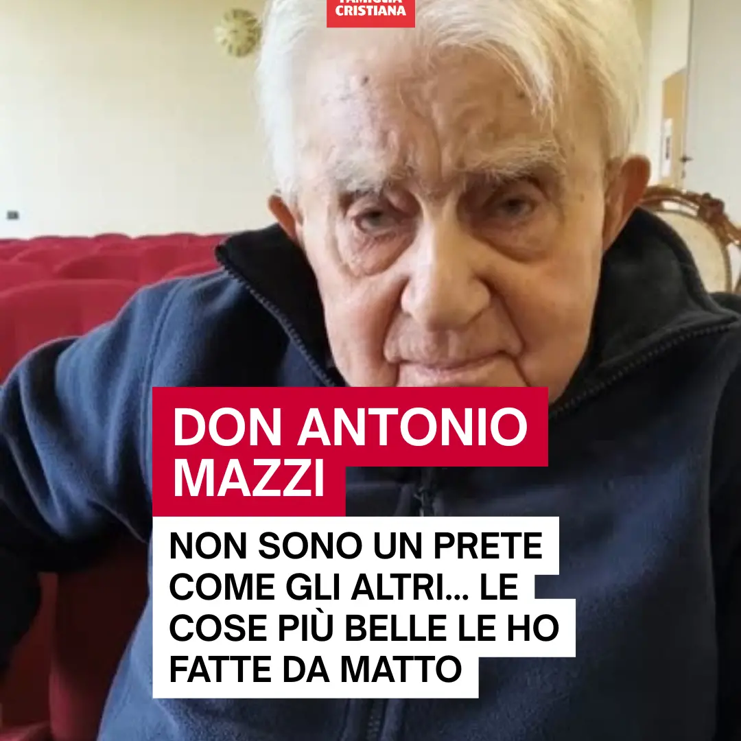 Don Mazzi: Non sono un prete come gli altri... Le cose più belle le ho fatte da matto