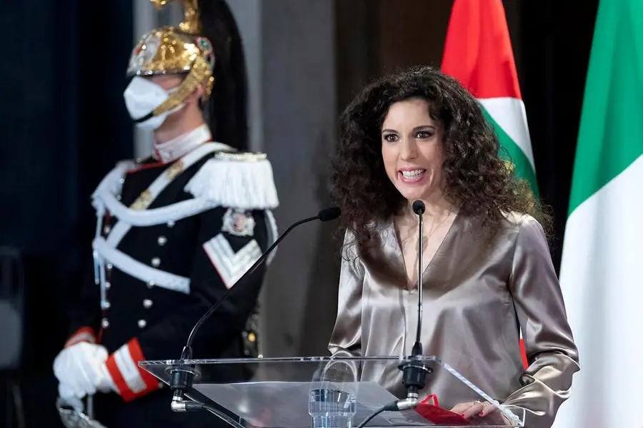 La scrittrice Silvia Avallone in occasione della celebrazione della \\u201CGiornata Internazionale della Donna\\u201D al Quirinale nel 2021. , US QUIRINALE